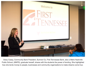 First Tennessee Bank Volunteer Teaches Students