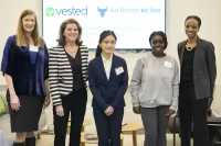 International Women’s Day Celebration in New York featuring Founder & CEO Maura Cunningham, hosted by Vested co-founders Dan Simon and Binna Kim