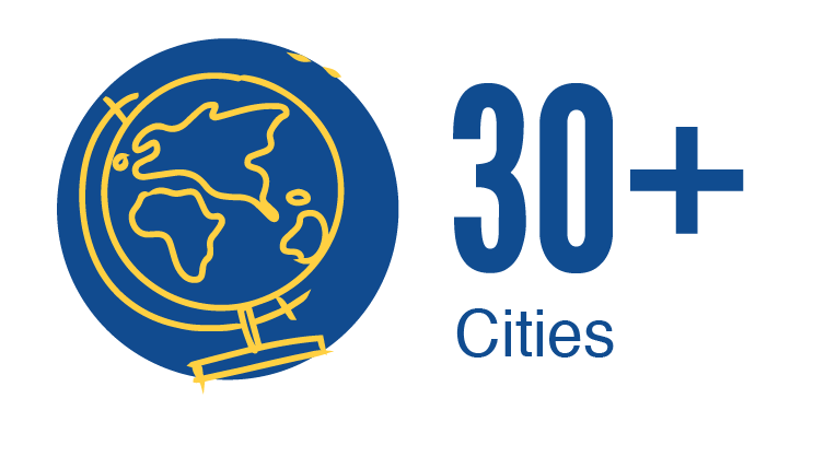 30 plus cities